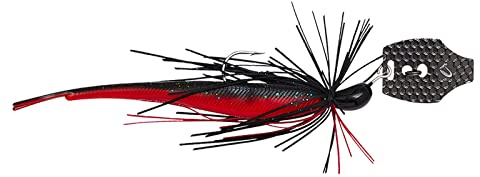 Savage Gear Skirted Gummijig 10cm 8,5g Crazy Swim Jig, Farbe:Black N Red