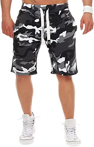 Finchman FM191 Herren Baumwolle Sweat Shorts Camo Grey XL