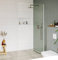 Saqu Modulo Duschwand inkl. Antikalk 120x210 cm - Walk in Dusche mit Stabilisator - NANO Glas Duschtrennwand Badewanne Duschwand Matt Weiß