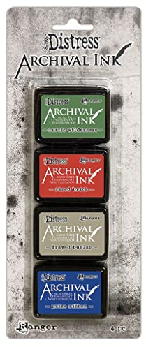 Ranger AITK75134 Archivl Ink Kit 6, weiß, 4 Mini Pads