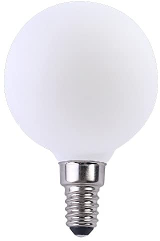 NCC-Licht 6x LED Lampe G60 Globe E14 2W 170lm Warmweiß 2700K | LED Leuchtmittel aus satiniertem Glas, gemütliches Licht ideal für Wohnbereiche und Deko