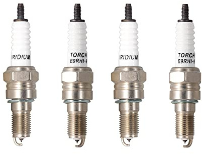 TORCH 4pcs Iridium Zündkerzen B9RHI-9 Ersetzen für NGK IMR9C-9HES,für NGK CR9EH-9, für TO YOTA 90098-77111 Zündkerzen, für SU ZUKI 99000-79K24-H27, für DAI HATSU 99906-910X9-022, OEM