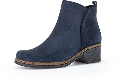 Gabor Damen Ankle Boots, Frauen Stiefeletten,Wechselfußbett,Best Fitting,Bootee,Booties,halbstiefel,Kurzstiefel,Marine (Cognac),40.5 EU / 7 UK