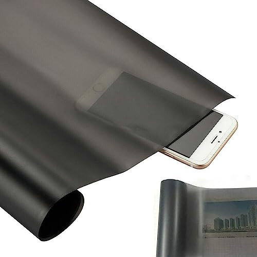 Riloer Selbstklebende Folie, Lackschutzfolie Tönungsfolie, Auto Vinylfolie Chamäleon, Rauchfolie Aufkleber Klarer Schutzfilm, Universal Für Scheinwerfer Rücklicht Nebel Licht, 30X200cm Matt Schwarz