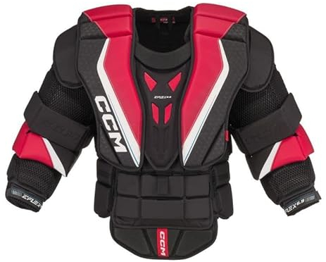 CCM EFLEX 6.9 Eishockey Torwart Brustpanzer Intermediate, Schwarz/Rot/Weiß (Gröse: M)
