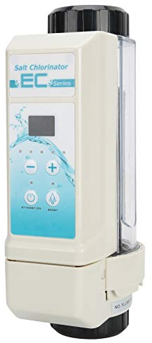 Salzwasser-Poolchlorinatorsystem Mit Salzgehaltsanzeige, Automatischer Reinigung Und Fehleralarm, Salzchlorgenerator 12 G/h Für Oberirdische Pools Bis zu 13.208 Gallonen, Salzwasserpumpe EC12, Einfach