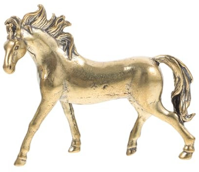 Abaodam 3 Stück Messing-pferdestatue Feng Shui-pferdeornament Kreative Pferdefigur Dekorative Pferdeskulptur Für Wohnzimmer