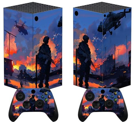 PlayVital Adesivo Skin per Xbox Series X Console&Controller,Sticker Decal Cover Vinile per Xbox Series X-Decisione Eroica