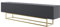 Selsey TV Schrank Board Sideboard Fernsehtisch Fernsehschrank 175 cm Goldene Beine Gefräste Front Schwarz Veldio