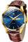 OLEVS Herrenuhren Blau Braune Lederarmband Quarz Uhr Männer mit Wochentag Datum Wasserdicht Leuchtende Klassische Elegantes Armbanduhr Geschenk