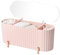 Swsdee Make Up Kosmetik Organizer, Wattepads Aufbewahrung mit Deckeln, Wattestäbchen Behälter Lidschattenpinsel Lippenstiftetui Organizer, 4 Fächer Schminktisch Zubehör Makeup Organizer