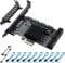 YABOANG Scheda SATA porte, scheda di espansione controller da PCI Express 3.0 a 6 Gbps,supporto di 10 dispositivi SATA-3.0, con staffa a basso profilo e 10 cavi sata (ASM1166+JMB575)