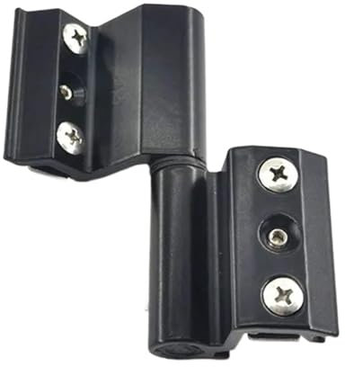 Bisagra de la puerta Bisagra De Puente Roto For Puerta Y Ventana De Aleación De Aluminio, Aislamiento De Puente Roto, Bisagras Plegables, Herrajes For Muebles, 1 Ud. Fácil de instalar (Color : Black-