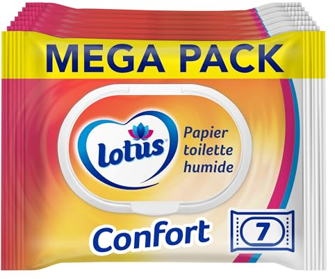 Lotus Papier Toilette Humide Confort - Lot de 7 X 38 feuilles