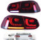 VLAND Rückleuchten für Golf 6 MK6 TSI GTI GTD R 2008-2013, rücklichter mit sequenzieller Anzeige, Mit E-Prüfzeichen (Rot und geräuchert)