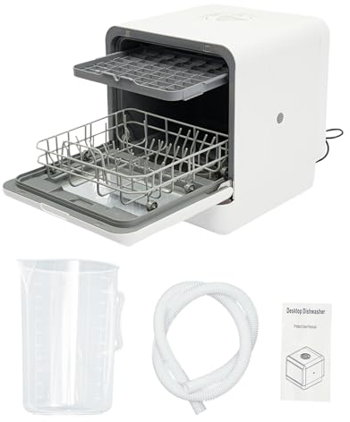 Mini Elektrisch GeschirrspüLer Freistehen SpüLmaschine TischgeschirrspüLer Mit Wassertank Klein Kleine Camping TischspüLmaschine Rostschreck FüR Wasseranschluss Dishwasher HeißLuftzirkulation Trocknen
