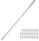 sourcing map Piano Hinge, 36 Inch x 1.5 Inch Stainless Steel Continuous Hinge Door Hinge with Holes, for Boat Cabinet Door Box Furniture, Silver