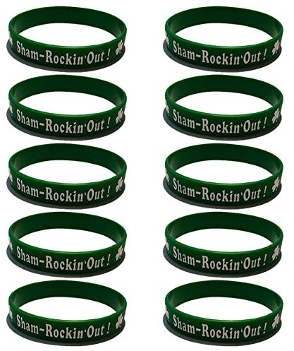 10 Stück St. Patrick'S Day Silikonarmband Handgelenkschlaufe Armbänder Für Kinder Mädchen Jungen Cosplay Leistung