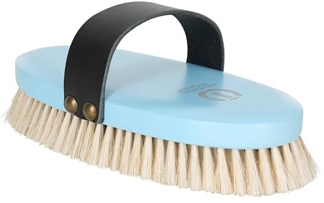 Imperial Riding Weiche Bürste IRH, besonders sanfte Pferdebürste mit weichen Rosshaarborsten, schonende Fellpflege für natürlichen Glanz & stilvollen Stall-Look, Blau-Breeze