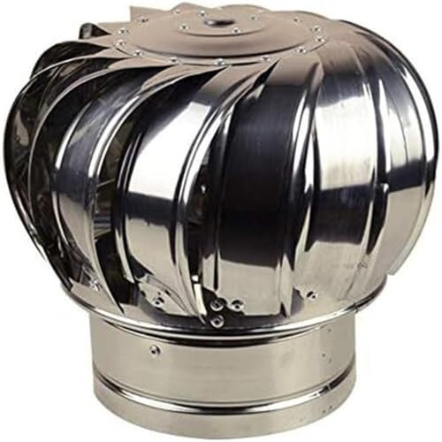 XSMYdpuk Ventilador de Techo, Ventilador de turbina, Impermeable, a Prueba de Lluvia, de Acero Inoxidable, Tapa de Chimenea, Escape de Techo, ático, Granja, fábrica (tamaño: 500 mm)