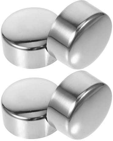 HOUDERCO Metall-treppen-endkappen-set Handlauf-endabdeckungen 4-teilig Edelstahl-handlaufbeschläge Runde Pfostenkappe Treppengeländerkappen Dekorative Dichtungskappen 50 Mm