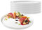 PALUPLUS Set 6 Piatti Piani in Vetro Opale Temperato Bianco, Diametro 27 cm, Bordo alto 2 cm, Resistenti ad Urti e Sbalzi Termici, Adatti per Microonde, Lavabili in Lavastoviglie -9475F
