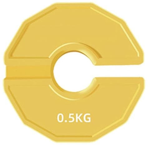 Remingtape 1 Pc Gym Micro Plates Dumbbell Fractional Weight Plate Rubber Fractional Weight Plates Add-on Change Yellow 0.5KG