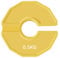 Remingtape 1 Pc Gym Micro Plates Dumbbell Fractional Weight Plate Rubber Fractional Weight Plates Add-on Change Yellow 0.5KG