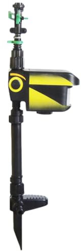 Aspersor de agua de jardín – Aspersor de jardín ajustable, rociador de agua portátil | Aspersor de energía solar con detector de movimiento, rociador de energía solar con detector de movimiento