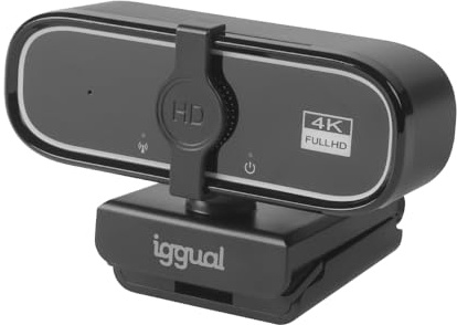 iggual Professionelle Webcam WC3840 Business Pro View – 4K UHD-Bild und klarer Audio für Videoanrufe, Autofokus, Stromversorgung über USB, unterstützt jedes Betriebssystem