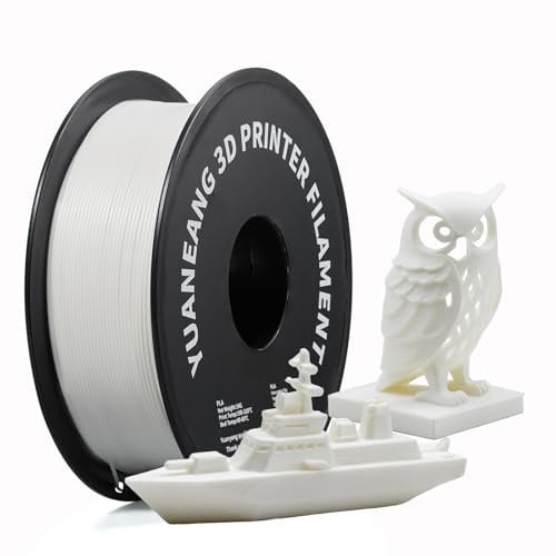 YUANEANG PLA 3D-Drucker filament, Maßgenauigkeit +/- 0,02 mm, 1kg, 1,75 mm, Weiß