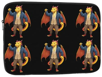 YYHHAOFA Dragon in Jacket Bild, tragbare Laptop-Hülle, stoßfest, tragbar, 10 Zoll (25,4 cm), für Damen und Herren, Geschäftsreisen, Büro und den täglichen Gebrauch