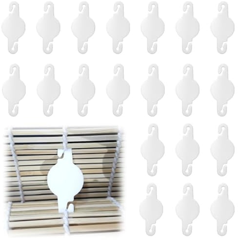 20 Pack String Clip for Roll Up Shade Compatible with Radiance, Cord Clips for Curtains and Shades, Outdoor Bamboo Roller Blind Replacement Clips