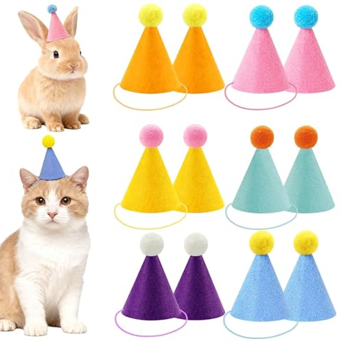 Ferizzia 12 Piezas Mini Gorros de Fiesta en Colores Suaves
