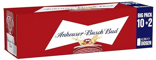 Anheuser-Busch Bud, Premium Lager-Bier, EINWEG, Internationales Lager Bier (12 X 0.33 l)
