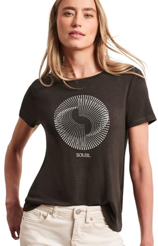 Damen Kurzarm Shirt mit Rundhals und Print