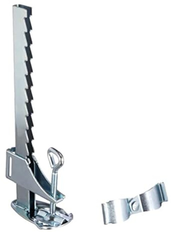 EaseSunny Soporte de sombrilla de acero galvanizado para barandillas de balcón, soporte de abrazadera de paraguas resistente de hasta 32 mm vertical y 25 mm horizontal, resistente a la intemperie