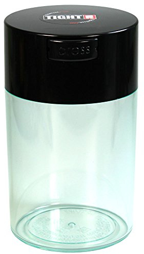Tightpac America, Inc. Tightvac Airtight Container Recipiente hermético, Tapa Negra y Cuerpo Transparente, .57-Liter/19-Fluid Ounce