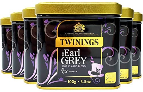 Twinings Earl Grey Loose Tea in Tin 600g (Multipack of 6 x 100g tins)