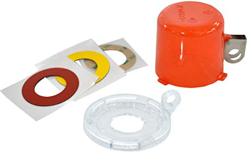 Brady 130820 22.5mm Push Button Lockout Device, Standard, 22mm x 50.80mm x 64mm x 63.5mm, Red