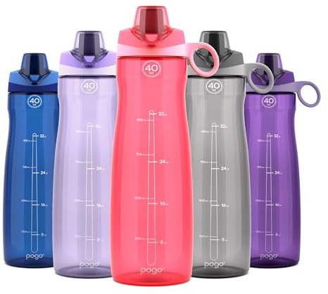 Pogo BPA-Free Plastic Water Bottle with Chug Lid
