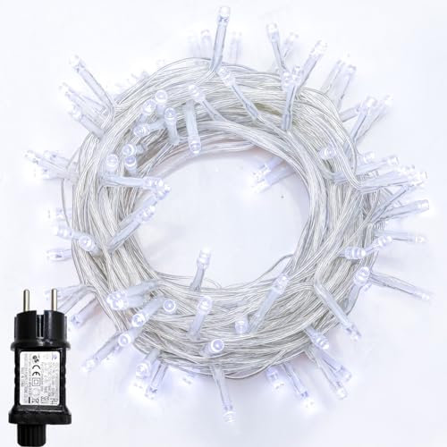 WISD LED Lichterkette 23m, 200er Weiß - Dimmbare Weihnachtsbeleuchtung mit Timer und EU Stecker - Innen und Außen Deko für Weihnachtsbaum, Balkon, Zimmer, Garten