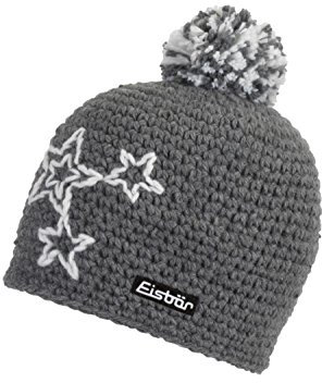 Eisbär Surinder Pompon MÜ Kids Mütze, graumele/Stick: White, 55