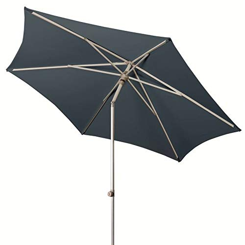 Doppler Sonnenschirm ACT Push UP anthrazit, Ø 310 cm, 6-teilig, 433546840 Sonnenschirm ACT Push UP anthrazit, robuster und stabiler Gartenschirm mit großem Schieber