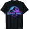 Jurassic Park Blue Purple Gradient Fossil Logo T-Shirt