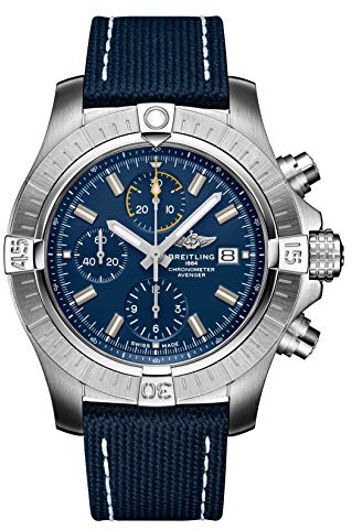 Breitling Avenger Chronograph, 45 mm, blaue Herren-Armbanduhr, Blau, Chronograph