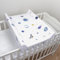 Baby Harte Basis Wickelunterlage/Wechsler 80 x 50 cm passend für 140 x 70 cm Kinderbett (Blau)