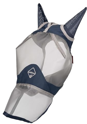 LeMieux Horse Armour Shield Pro Vollmasken in Navy - Atmungsaktives Bambusfutter - UV-Schutz - Medium