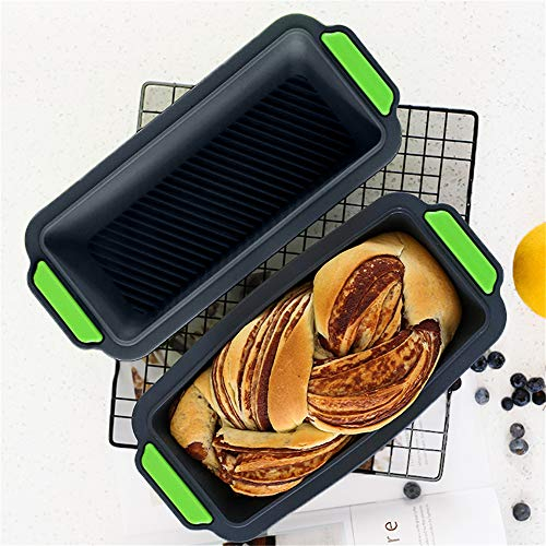CHAWHO Silikon Brotbackform und Kastenform - Toast Brot Backform Antihaftbeschichtet Silikon Backform Kuchenform für Kuchen, Toast und Brote, 29x13cm
