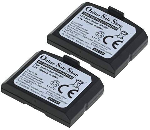 2X OSS Akku für Sennheiser RS 4200 RR 4200 RR 840 RI 410 RI 830 RI 900 is 410 HDI 830, Set 840 TV Set 840-S Set 843 Set 900 Set 830, 150mAh BA 300 BA300 Ersatzakku Batterie